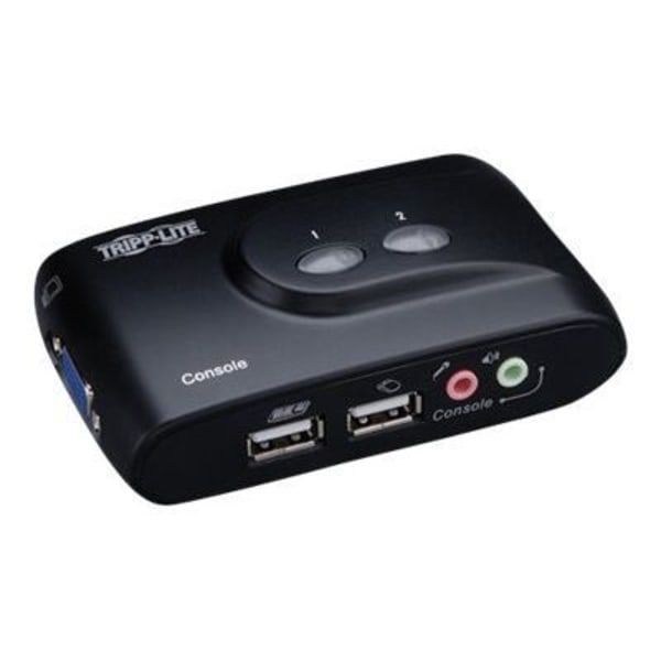 Tripp Lite 2-portars kompakt USB KVM-switch med... Svart