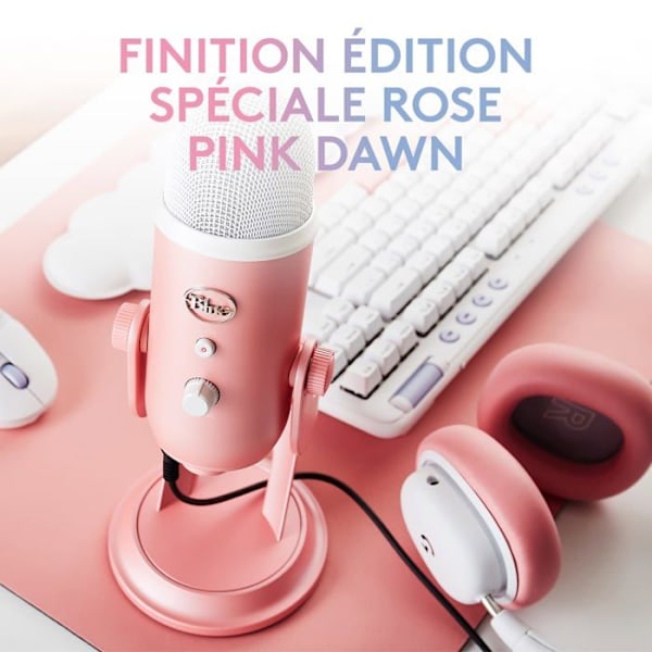 Mikrofon USB - Logitech - Yeti - Special Edition Aurora - Kompatibel med PS4/PS5 - Kardioid Rosa