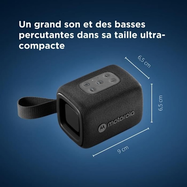 Bluetooth-Högtalare - MOTOROLA - ROKR 300 - 7W - Vattentålig IP67 - 12h Batteritid Svart