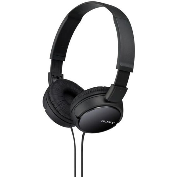 SONY - ZX110 hopfällbara hörlurar Svart Svart