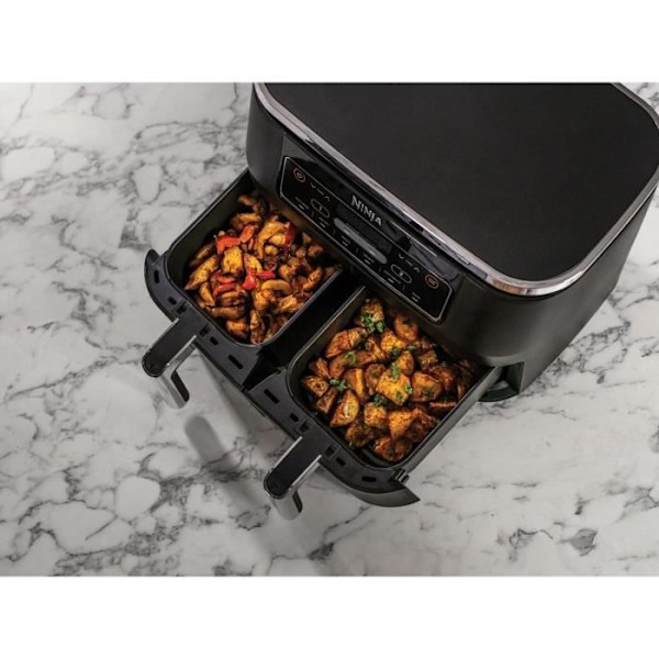 NINJA Foodi oljefri fritös - Dual Zone AF300EU - 7,6L - Synk, matchningsfunktioner - 6 tillagningslägen - 2400W