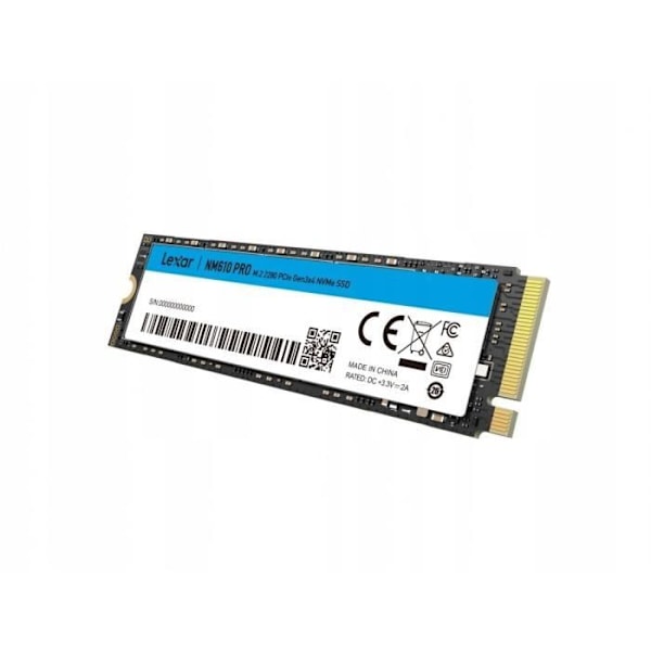 SSD-hårddisk - Lexar - NM610 Pro - 1To - NVMe - M.2 2280 - 3300 Mo/s