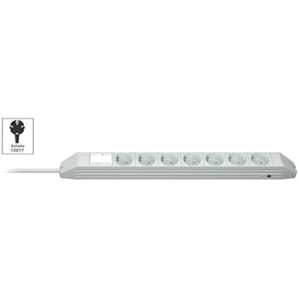 Kompakt PDU - VERTIV - 16 A - 7 SCHUKO-kontakter - Nätadapter - Praktisk och effektiv Svart, Grå