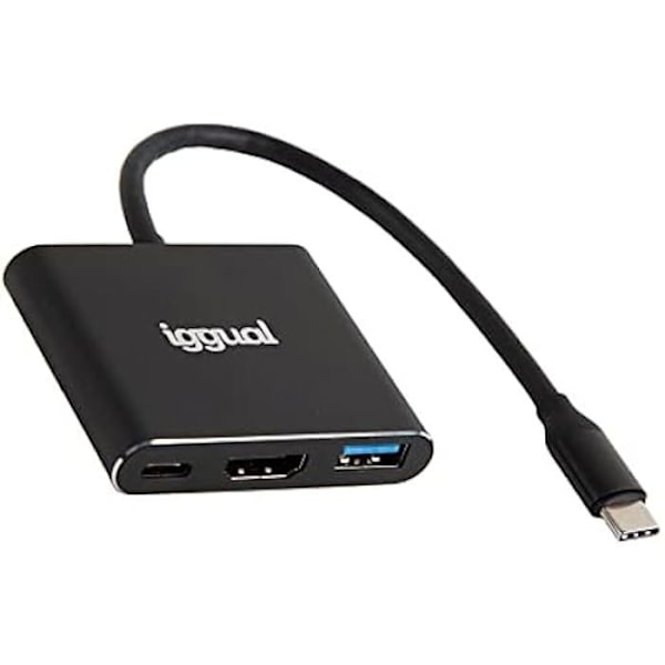 USB Hub - IGGUAL - IGG318461 - 4 portar - USB-gränssnitt - Kompatibel med alla enheter