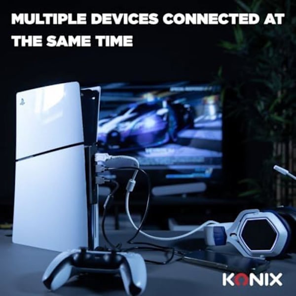 Konix 3-ports USB 2.0 Hub dockningsstation för konsol