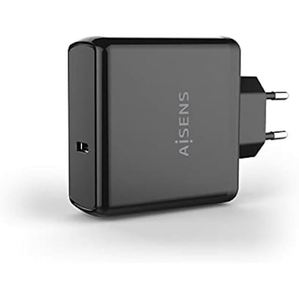 AISENS ASCH-1PD60-BK PD3.0 QC3.0 QC2.0 BC1.2 Apple 5V2.4A USB-C 60W Laddare Svart