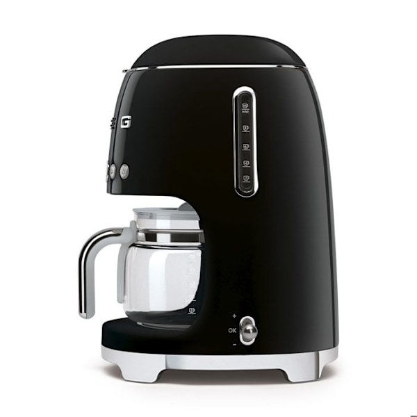SMEG DCF02BLEU filterkaffebryggare - 10 koppar - 1050W - 1950-tal - Svart