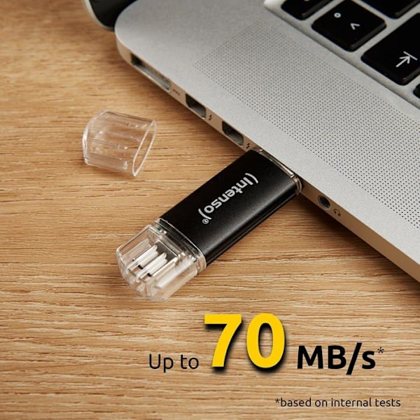 USB-nyckel - INTENSO - Twist Line - 32 GB - USB-A, USB-C™ - USB 3.1 (Gen 1)