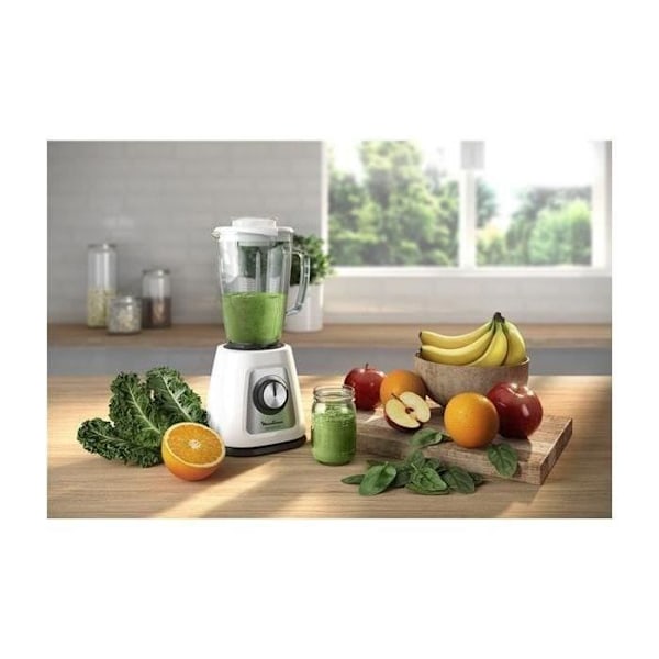 Blender - MOULINEX - BlenderForce Glas - 1,75 L - 800W - Vit - LM430110
