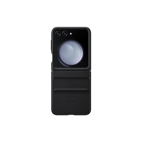 Fodral - Samsung - Galaxy Z Flip 5 - Ekologiskt läder - Svart - Mjukt - Blandat Svart