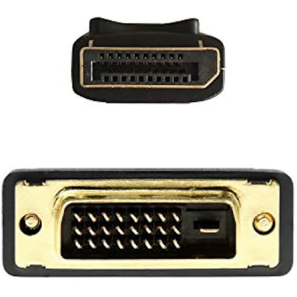 AISENS A125-0366 DisplayPort till DVI hane till DVI hane omvandlarkabel svart 2m