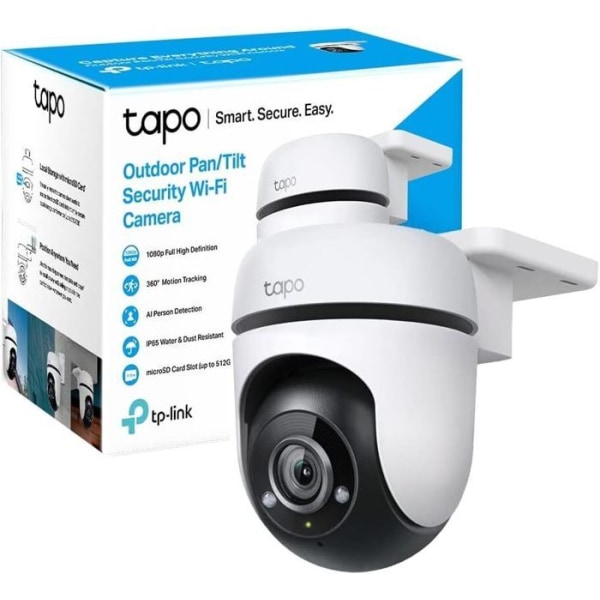 PTZ Outdoor WiFi övervakningskamera - TP-Link Tapo C500 - 1080P Vattentät IP65 - Persondetektion - Rörelsespårning
