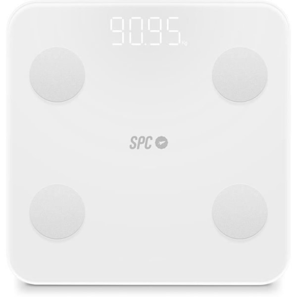 SPC Atenea Fit 3 – Connected Scale with Bioimpedance, 18 Metrics, App Tracking, Bluetooth, White