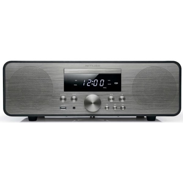 MUSE M 880 BTC mikrosystem - CD/MP3-spelare, Radio, Bluetooth - Svart/Grå