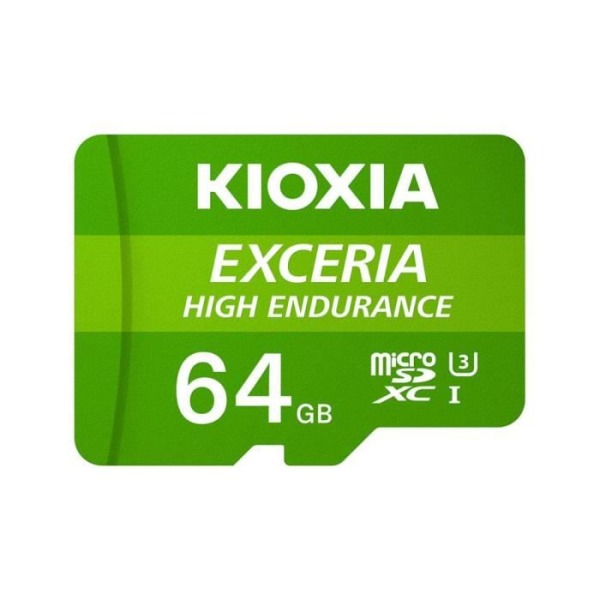 MICRO SD-minneskort KIOXIA 64GB EXCERIA HIGH ENDURANCE UHS-I C10 R98 med adapter