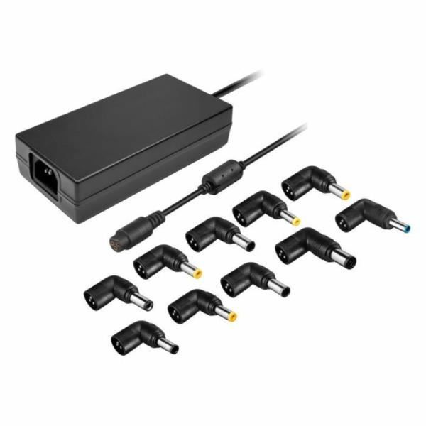 LEOTEC NOTEBOOK LADDARE 120W + 10 TIP universalladdare - Kompatibel med alla bärbara datorer Svart