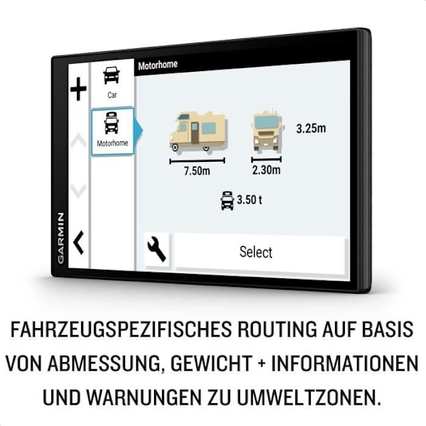 GPS för husbilar Camper 795 - GARMIN - 7" - trafikinformation i realtid