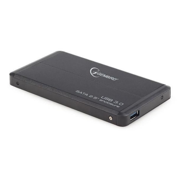 Extern hårddisk - Gembird - EE2-U3S-2 - 2,5'' SATA - USB 3.0 - Svart aluminium Silver