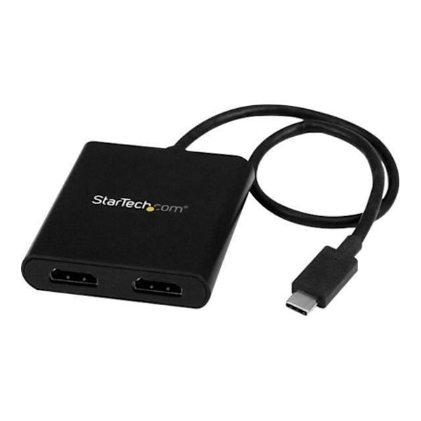 STARTECH Hub MST USB-C till 2x HDMI Svart