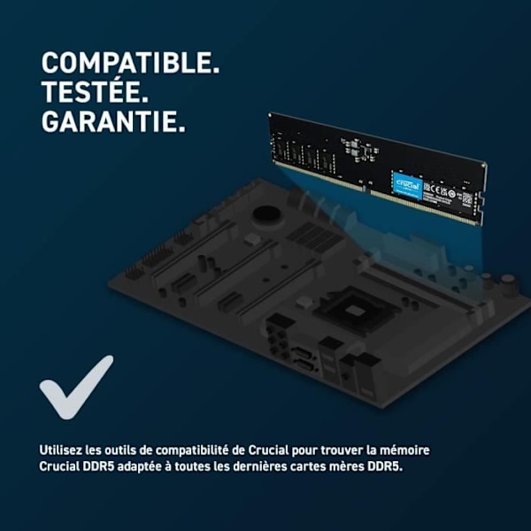 Crucial Minne RAM DDR5 - 8GB - 4800 MT/s - CL40