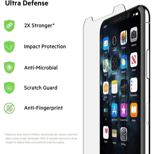 BELKIN InvisiGlass Ultra - Mobiltelefon skärmskydd för Apple iPhone 11 Pro Max, XS Max Transparent