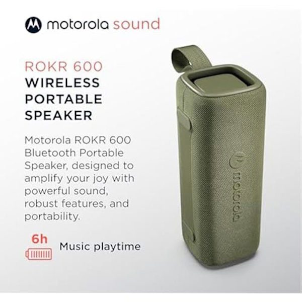 Trådlös Bluetooth-högtalare - MOTOROLA - ROKR 600 - 30 W - IP67 - Sändningsfunktion grön