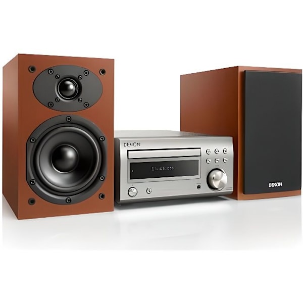 DENON DM-41 Plata/Cereza Microsystem - CD/Bluetooth/FM/AM-radio