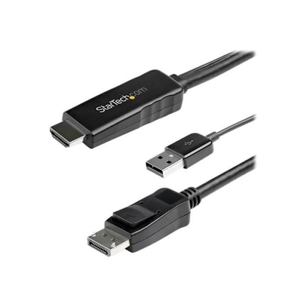 StarTech.com - HD2DPMM2M - HDMI till DisplayPort-adapterkabel - 2m - 4K 30Hz - HDMI 1.4 till DP 1.2