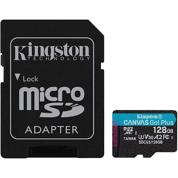 Kingston Technology Canvas Go! Plus 128 GB MicroSD Class 10 UHS-I flashminne