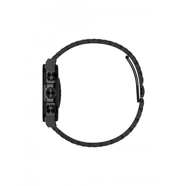 KSIX Titanium Black Round Dial Smart Watch med 1,43" AMOLED-pekskärm, Bluetooth 5.3-anslutning, vattentäthet