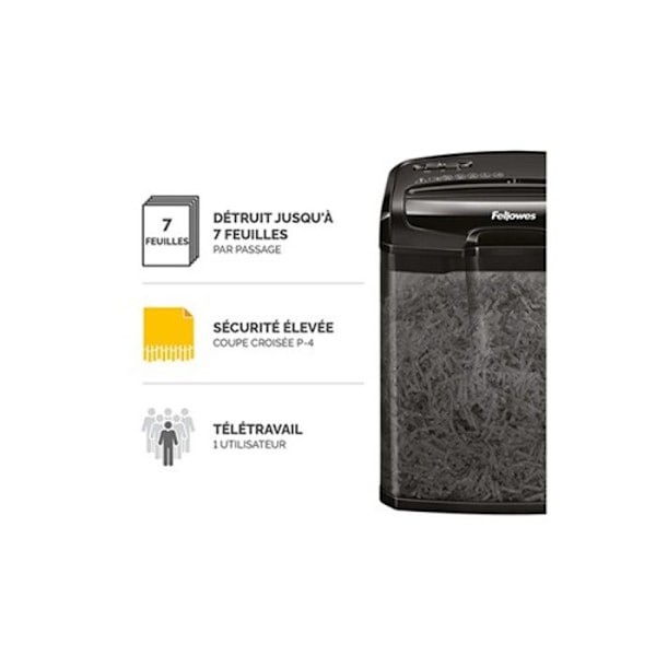 Dokumentsdestroyer - Fellowes - M-7Cm - Korssnitt - 4 x 35 mm - P-4, T-4