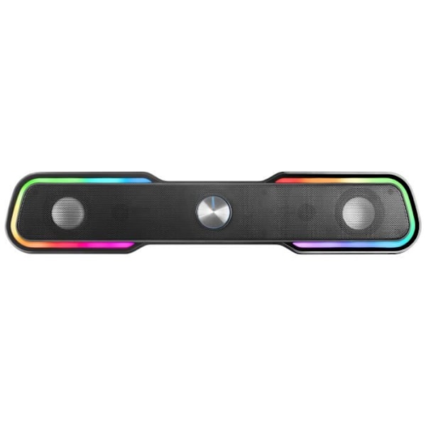 Mars Gaming MSBX Black soundbar - Bluetooth 5.0 + Jack 3.5 - DSP Sound 10W - Dynamisk RGB-belysning Svart