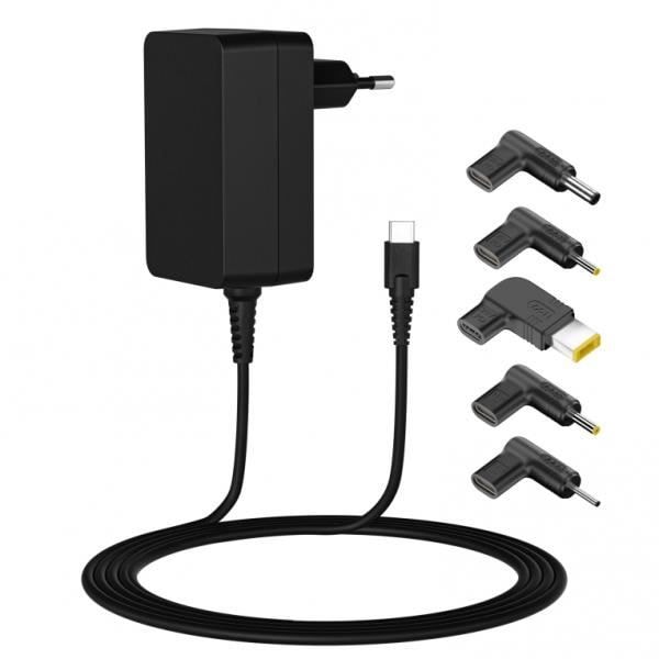 USB-C-laddare - LEOTEC - NOTEBOOK USB-C 45W - Power Delivery 3.0 - Svart - 142g Svart