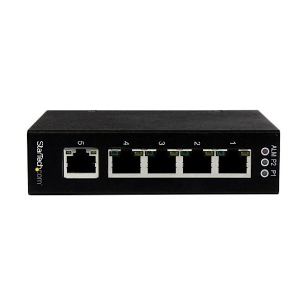 STARTECH 5-portars ohanterad industriell Gigabit Ethernet-switch - Väggmonterad / DIN-skena GbE-switch - 2 lager