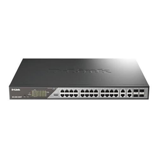 D-LINK 24 Gigabit PoE-portar Switch inklusive 8 PoE++ 4 Gigabit Combo SFP Gigabit-portar Fiber Uplink PoE-port 802.3bt 90W larmport