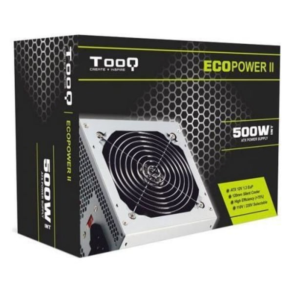 TooQ TQEP-500S-INT ATX 500W Silver Strömförsörjning
