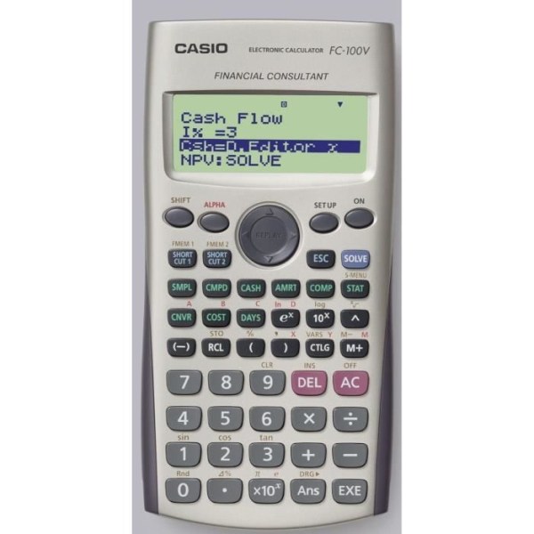 CASIO Finansräknare FC100V grå