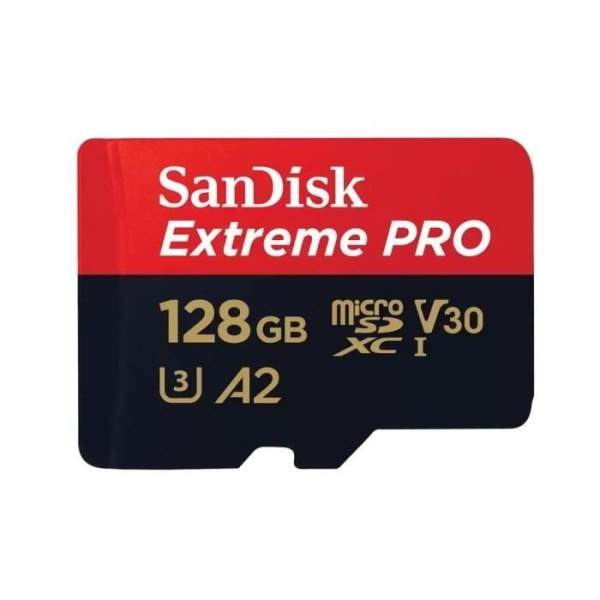 SanDisk Extreme Pro microSDXC 128GB Klass 10 UHS-I U3 V30 200MB/S 90MB/S A2 C10 minneskort