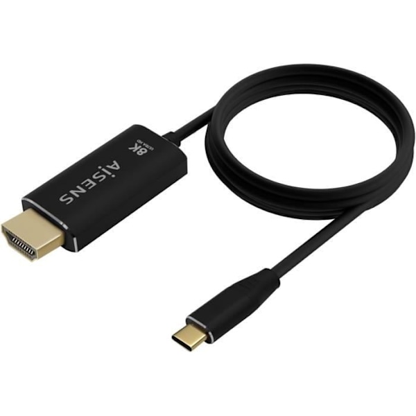 USB-C till HDMI 2.1-konverteringskabel - AISENS - 8K 60Hz - 2 m - Plug and play - Svart