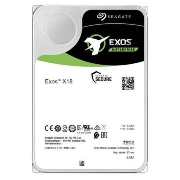 Diskenhet - SEAGATE - Exos X18 - 16 To - SATA 6 Gb/s - 3,5 tum