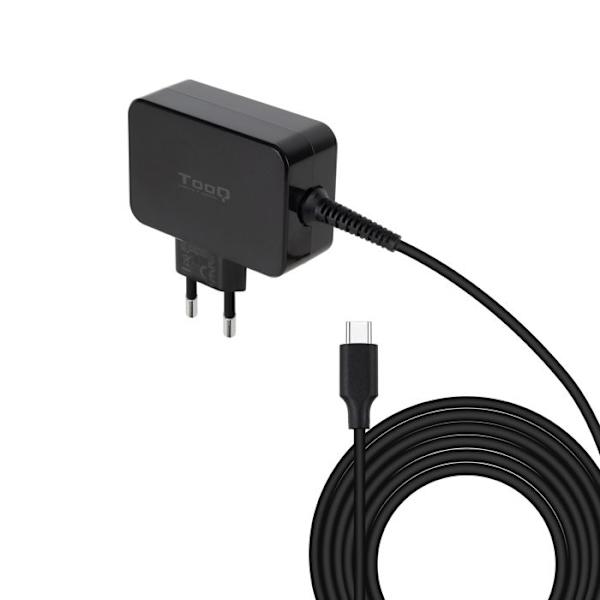 Tooq Gan USB-C PD 65W Laptop Laddare Svart