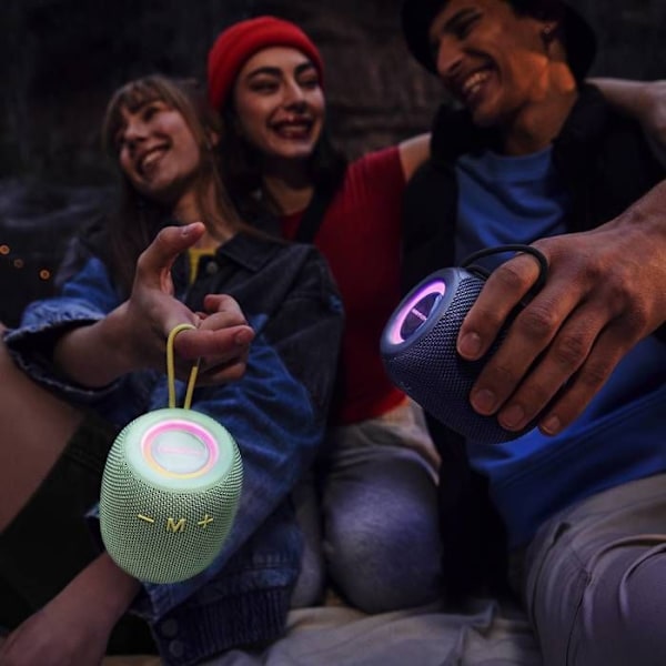 Bloom – Bluetooth-högtalare (Bluetooth 5.3, 18 timmars batteritid, IPX6, True Wireless, 100 % återvunnen plast, LED-belysning) Färgad