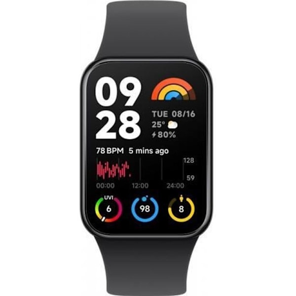 Xiaomi Smart Band 8 Pro Black - 1,74" 14-dagars rektangulär AMOLED-skärm Svart
