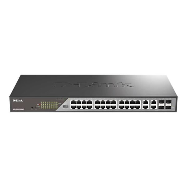 Switch - DLINK - D-Link DSS 200G-28MP - 24 portar - Managed - Rackmonterbar