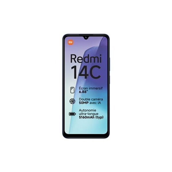 Xiaomi Redmi 14C Blue (8 GB / 256 GB) - 4G-LTE Dual SIM Smartphone - Helio G81-Ultra 8-Core 2,0 GHz - 8 GB RAM - 6,88' pekskärm Blå
