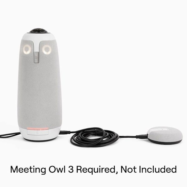 Owl labs - EXM100-1000 - Expansionsmikrofon för möte 3: utöka ljudräckvidden med mer än 2,5 m i stora gråa utrymmen