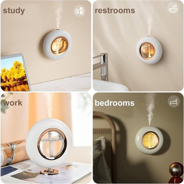 120 ml eterisk oljediffusor för stora rum - Smart Bluetooth-styrning, 4 diminställningar, diffusor