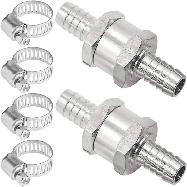 2 st 8 mm Backventil, Bränsle backventil i aluminium