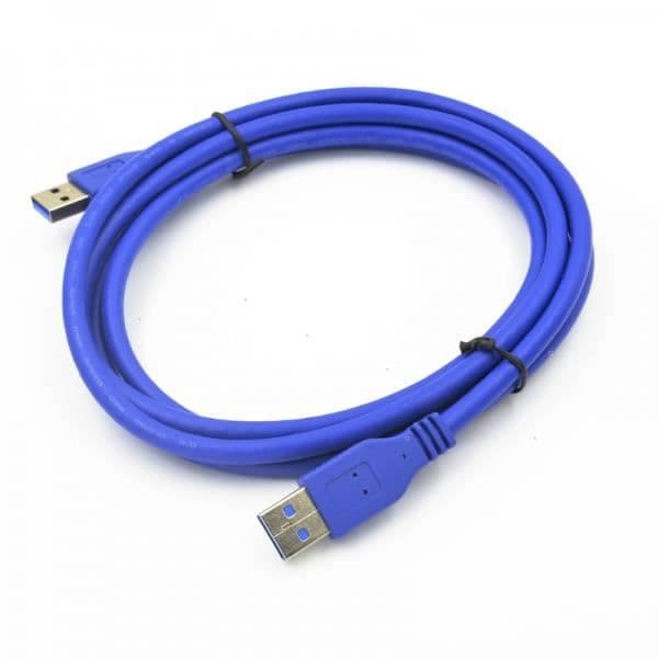 SuperSpeed USB 3.0 Typ A Hane till Hane Blå 1.8M Förlängningsdatakabel 5Gbps