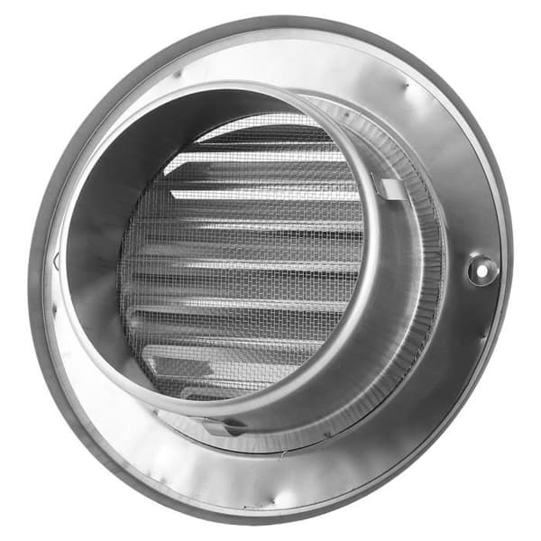 Ventilationsrist - 125 mm - 304 rustfrit stål - Vandtæt - Vægmonteret